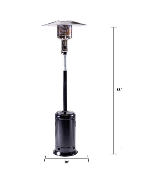 Simplie Fun Outdoor Patio Propane Heater with Portable Wheels 47000 Btu 88 inch Standing Gas Outside