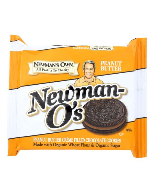 Newman's Own Organics Creme Filled Chocolate Cookies Peanut Butter Case of 6 13 oz.