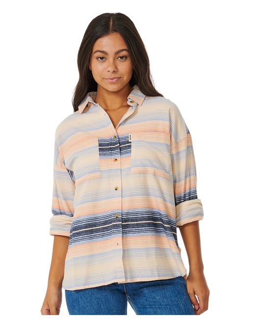 Rip Curl Juniors Trippin Flannel Cotton Printed Shirt