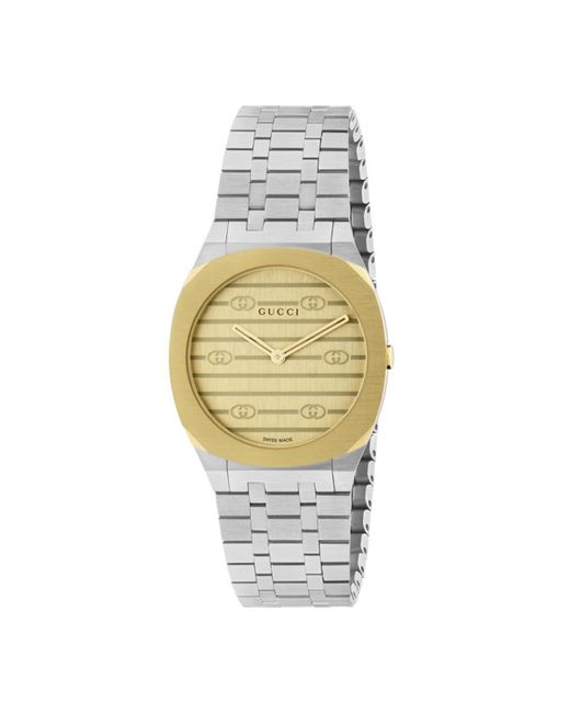Gucci Swiss 25H Stainless Steel Bracelet Watch 30mm