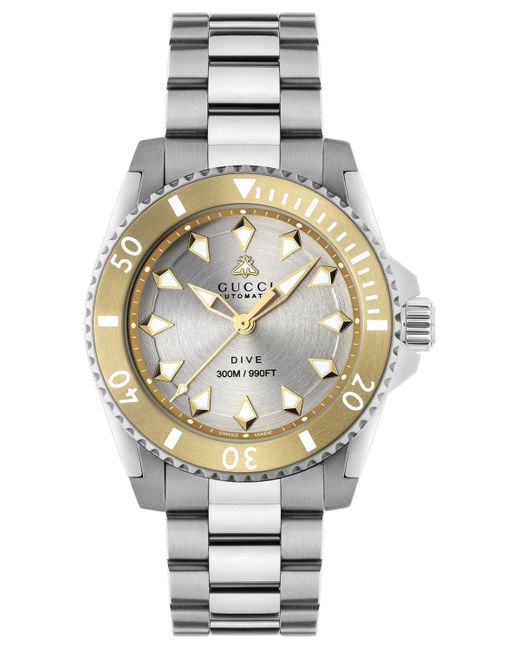 Gucci Swiss Automatic Dive Bracelet Watch 40mm