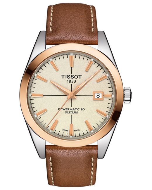 Tissot Swiss Automatic Gentleman Leather Strap Watch 40mm