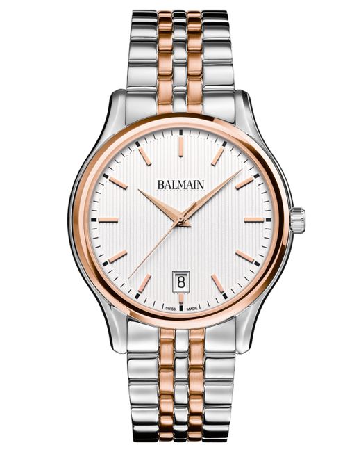 Balmain Swiss Beleganza Two-Tone Stainless Steel Bracelet Watch 40mm pink