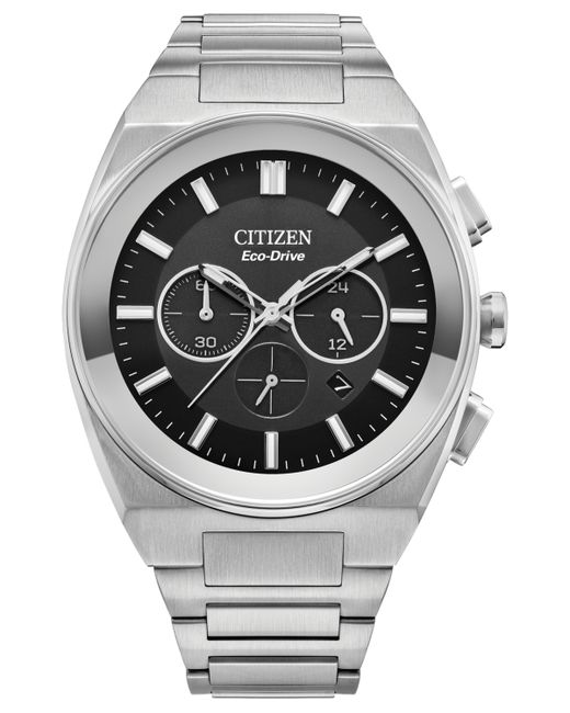 Citizen Eco-Drive Chronograph Modern Axiom Stainless Steel Bracelet Watch 43mm