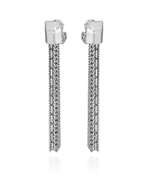 Vince Camuto Mixed Chain Tassel Clip-On Drop Earrings