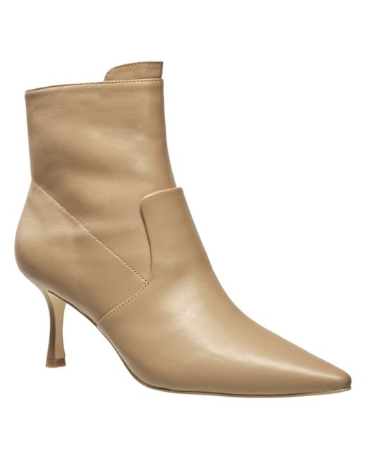 French Connection London Pointed Toe Leather Dress Booties