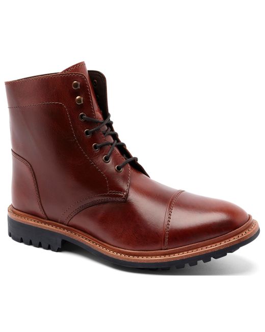 Anthony Veer Ranveer Cap-Toe Rugged 6 Lace-Up Boots