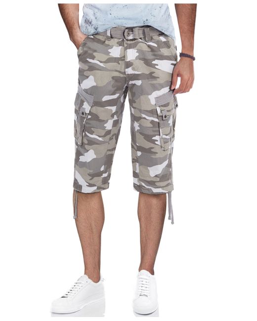 X-Ray Belted Capri Cargo Shorts
