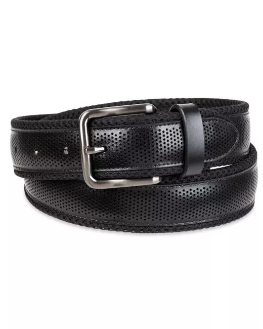 Tommy Bahama Neoprene with Perforated Leather Overlay Casual Belt