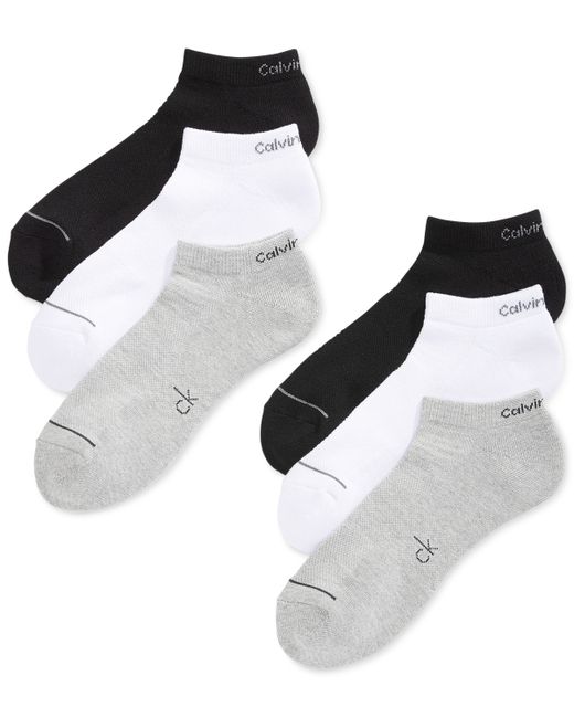Calvin Klein Six-Pack Athletic Stripe Ankle Socks
