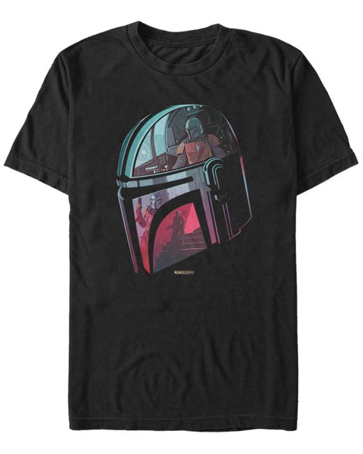 Fifth Sun Star Wars Mandalorian Helmet Reflection T-shirt