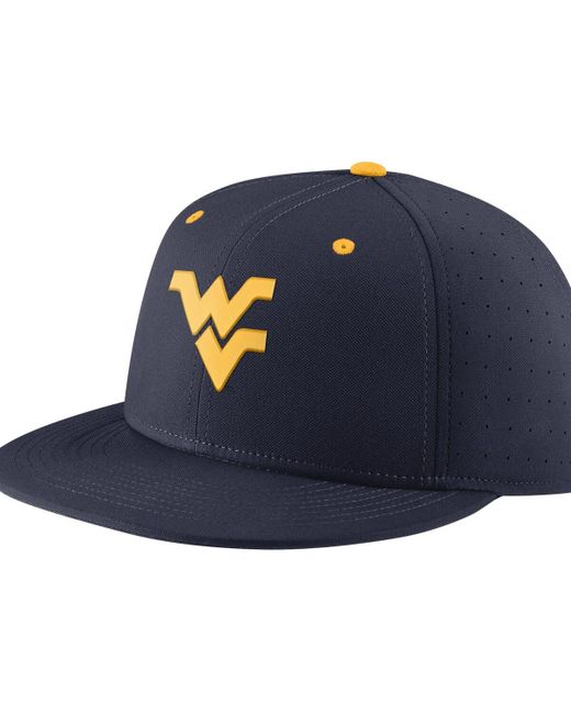 Nike West Virginia Mountaineers Aero True Baseball Performance Fitted Hat
