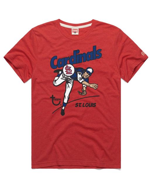 Homage x Topps Distressed St. Louis Cardinals Tri-Blend T-shirt