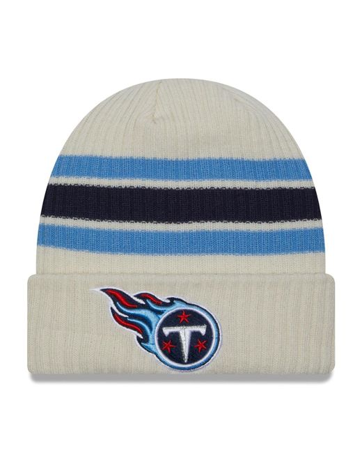 New Era Tennessee Titans Team Stripe Cuffed Knit Hat