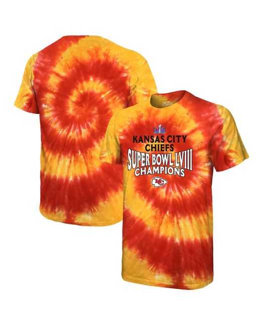 Majestic Kansas City Chiefs Super Bowl Lviii Champions Soft Hand Tie-Dye T-shirt