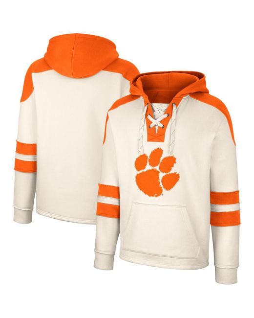 Colosseum Clemson Tigers Lace-Up 4.0 Vintage-Like Pullover Hoodie