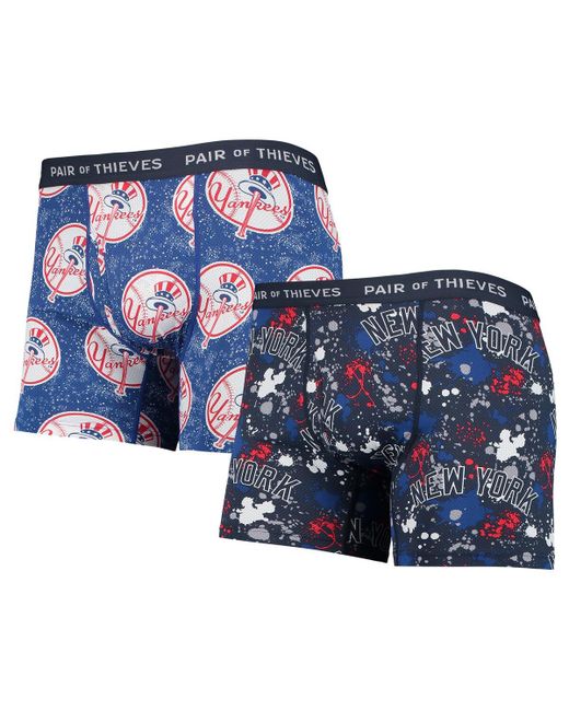 Pair of Thieves Blue New York Yankees Super Fit 2-Pack Boxer Briefs Set