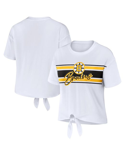 Wear By Erin Andrews Boston Bruins Front Knot T-shirt