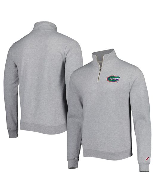 League Collegiate Wear Heather Florida Gators Stack Essential Fleece Quarter-Zip Sweatshirt