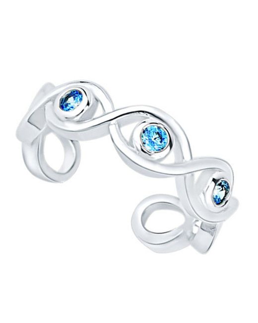 And Now This Blue Cubic Zirconia Toe Ring