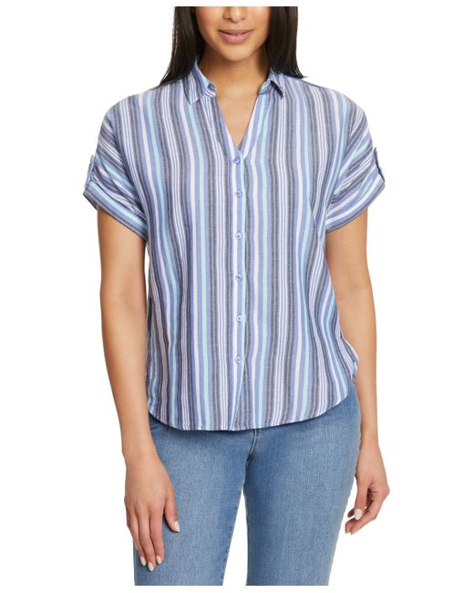 Gloria Vanderbilt Demi Short-Sleeve Button Front Shirt