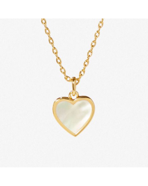 Ana Luisa Heart Necklace Laure Mother of Pearl