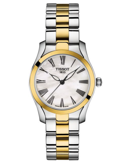 Tissot Swiss T-Wave Two-Tone Stainless Steel Bracelet Watch 30mm