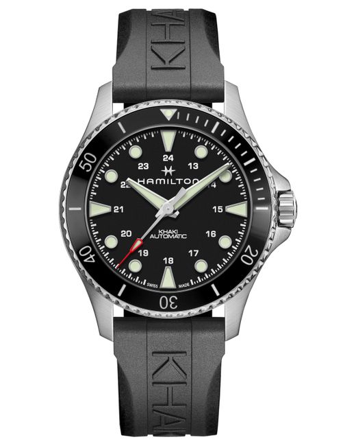 Hamilton Swiss Automatic Khaki Navy Scuba Rubber Strap Watch 43mm