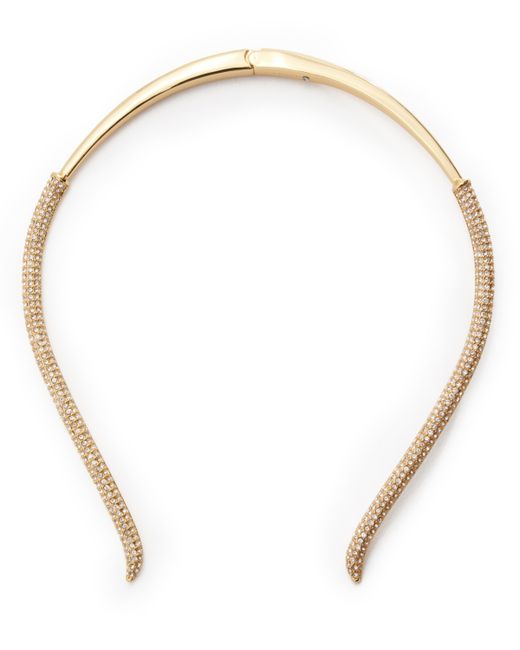 Kleinfeld Faux Stone Pave Hinged Collar Necklace Gold