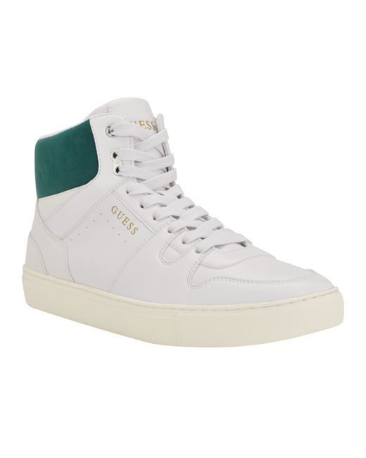 Guess Bordo High Top Casual Lace-Up Sneakers Evergreen