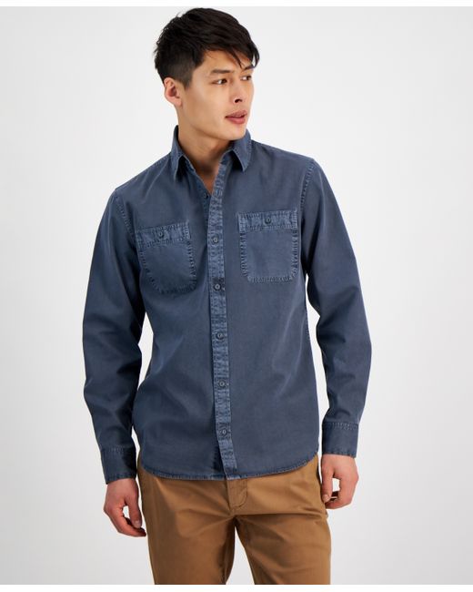 Sun + Stone Long Sleeve Twill Shirt Created for
