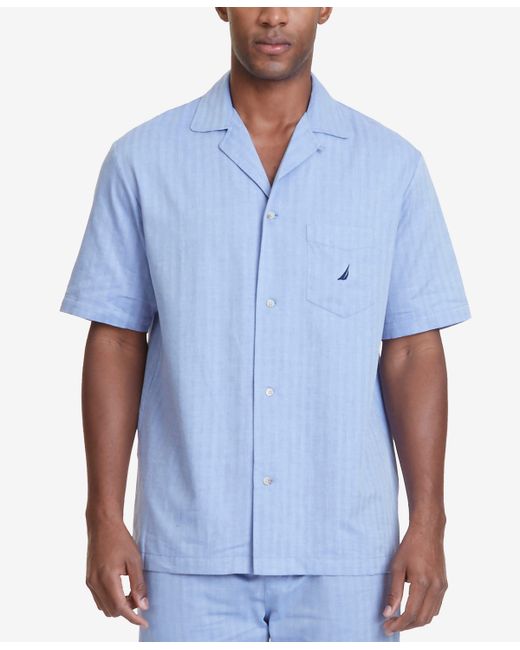 Nautica Herringbone Comfort Pajama Shirt