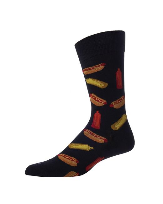 Memoi Tasty Hot Dogs Novelty Crew Socks