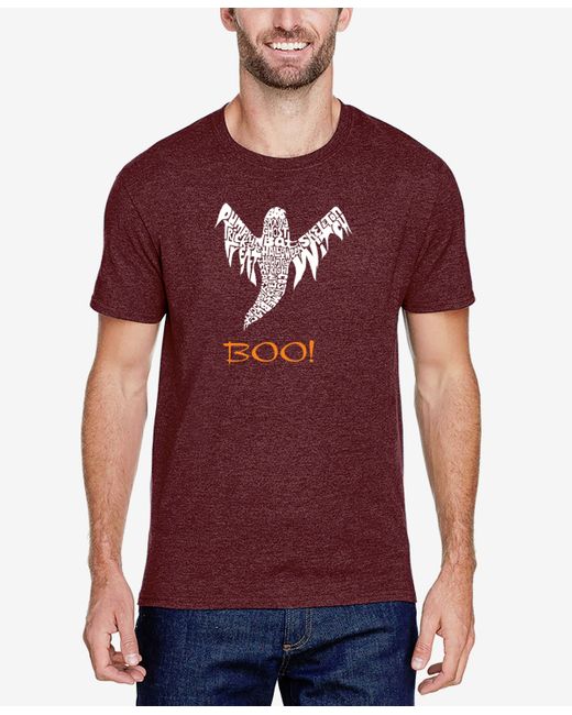 La Pop Art Halloween Ghost Premium Blend Word Art T-shirt
