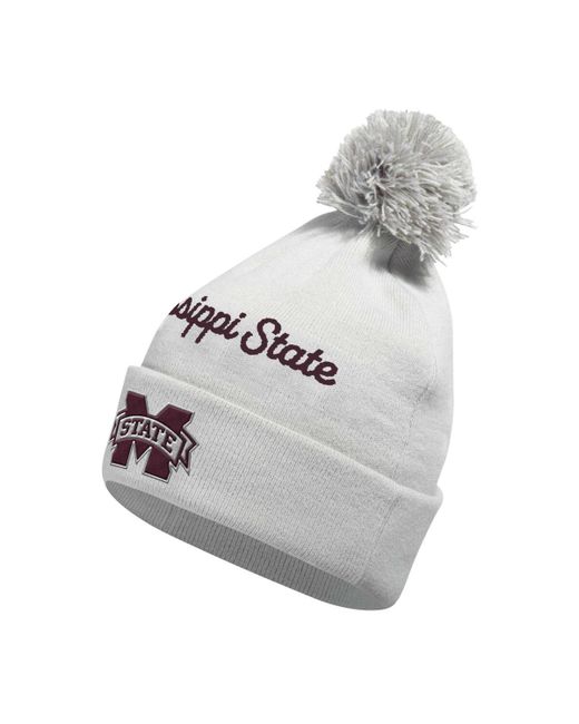 Adidas Mississippi State Bulldogs Cuffed Knit Hat with Pom