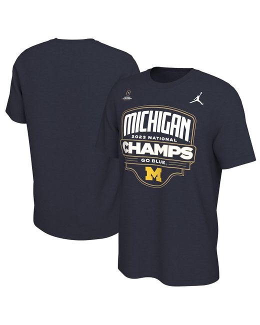 Jordan Michigan Wolverines College Football Playoff 2023 National Champions Celebration T-shirt