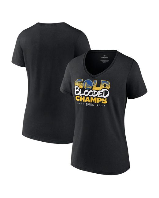 Fanatics Golden State Warriors 2022 Nba Finals Champions Gold Blooded V-Neck T-shirt