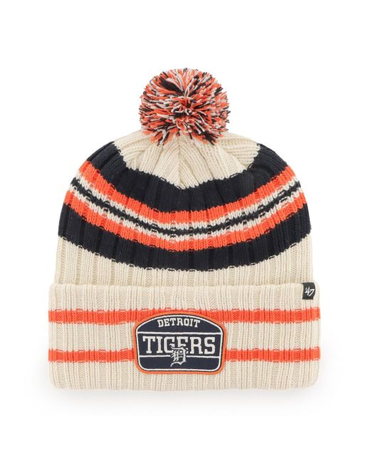 '47 Brand 47 Brand Detroit Tigers Home Patch Cuffed Knit Hat with Pom