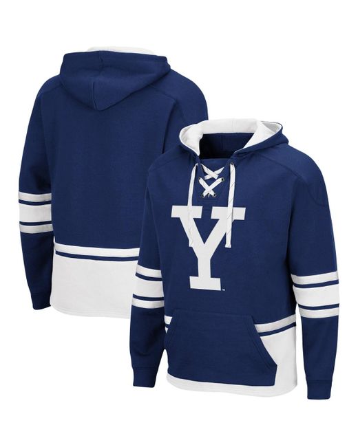 Colosseum Yale Bulldogs Lace Up 3.0 Pullover Hoodie