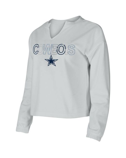 Concepts Sport Dallas Cowboys Sunray Notch Neck Long Sleeve T-shirt