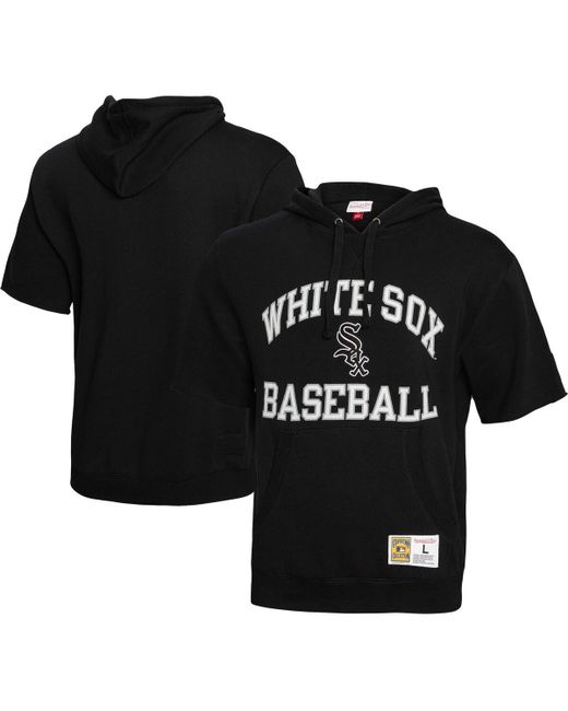 Mitchell & Ness Chicago White Sox Cooperstown Collection Washed Fleece Pullover Short Sleeve Hoodie