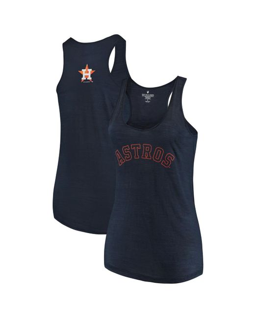 Soft As A Grape Houston Astros Plus Swing for the Fences Racerback Tank Top