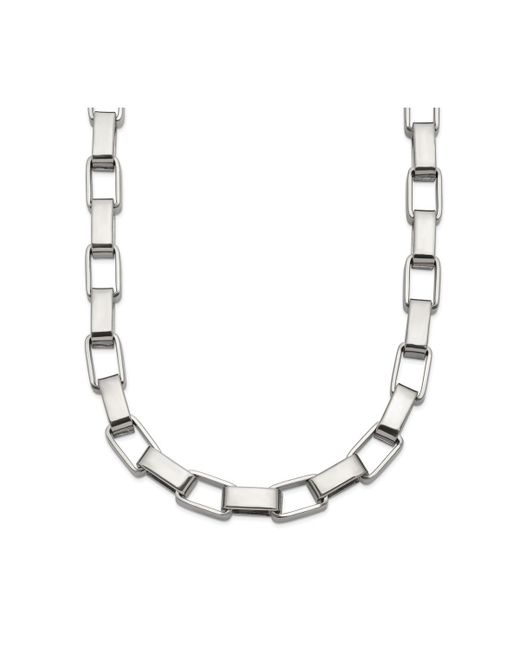 Chisel Polished inch Square Link Necklace