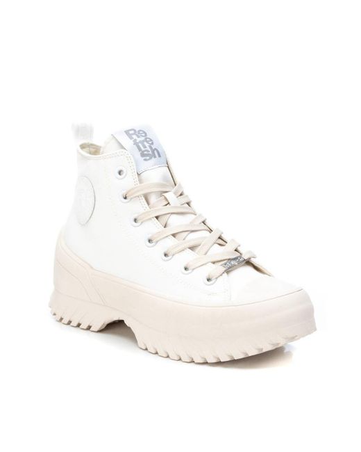 Xti Canvas Platform High-Top Sneakers By