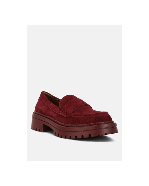 Rag & Co Honora Suede Chunky Loafers