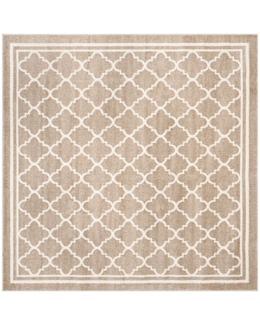 Safavieh Amherst AMT422 Wheat and 7 x Square Outdoor Area Rug