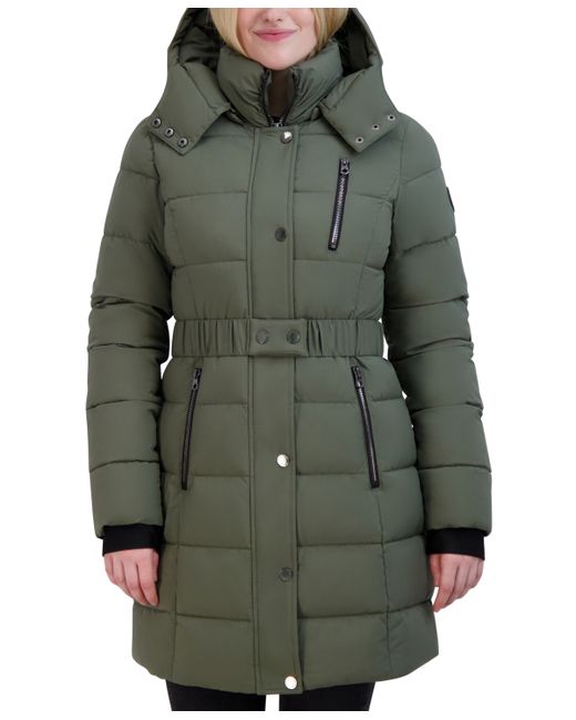 Nautica Belted Hooded Puffer Coat