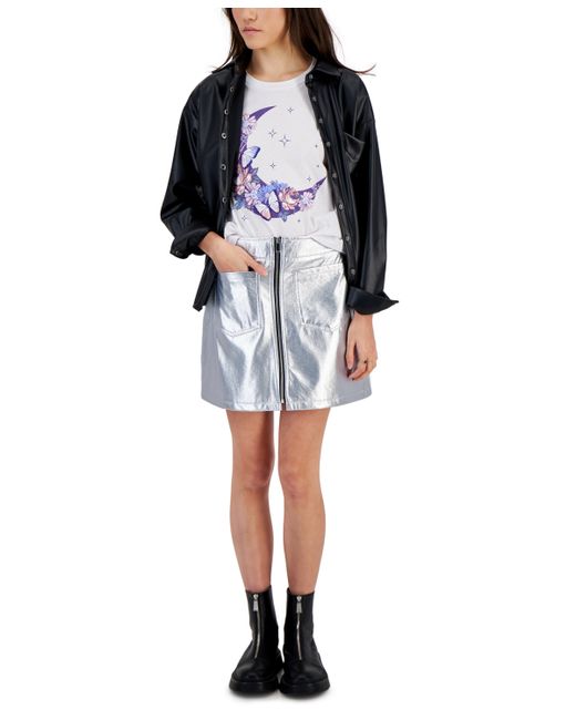 Tinseltown Juniors Metallic Mini Skirt