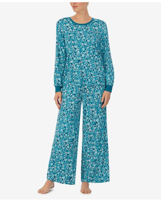 Ellen Tracy 2 Piece Long Sleeve Pajama Set with Pants