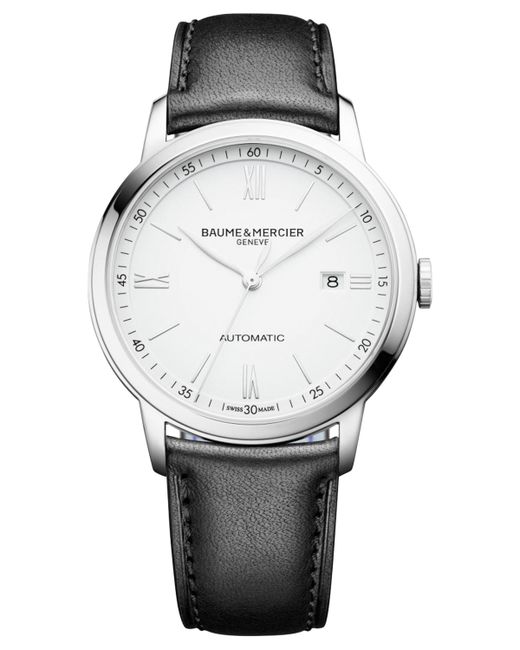 Baume & Mercier Swiss Automatic Classima Leather Strap Watch 42mm
